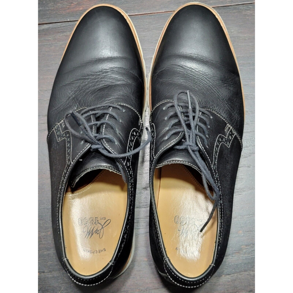 Johnston & Murphy Holden Plain Toe Leather Oxford Black Dress Shoes Size 10.5 - Picture 2 of 11